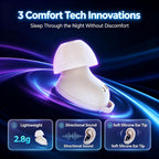 Auriculares para dormir, mini auriculares para dormir 2026, diseño pequeño para dormir de lado, funda de carga de pantalla táctil, tiempo de reproducción de 48 horas, IPX7 impermeable, 5 modos de