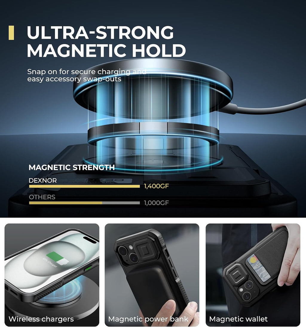 Dexnor Funda para iPhone 15 con cubierta deslizante para cámara, 6.1