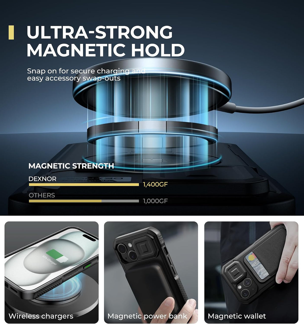 Dexnor Funda para iPhone 15 con cubierta deslizante para cámara, 6.1