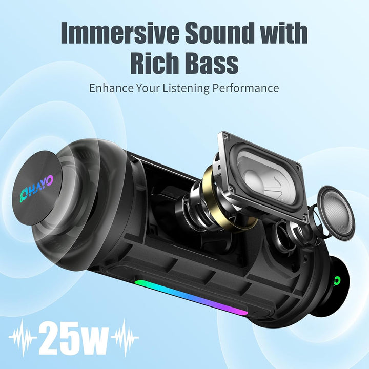 Altavoz Bluetooth inalámbrico fuerte sonido estéreo IPX7 impermeabl...