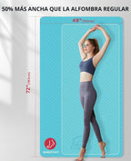HAPBEAR Tapete de yoga extra grande de 2.835 x 1.890 x 0.236 in (1/4 pulgadas), antideslizante, duradero, grueso y ancho para entrenamientos en casa, yoga, pilates, estiramientos y entrenamientos cardiovasculares
