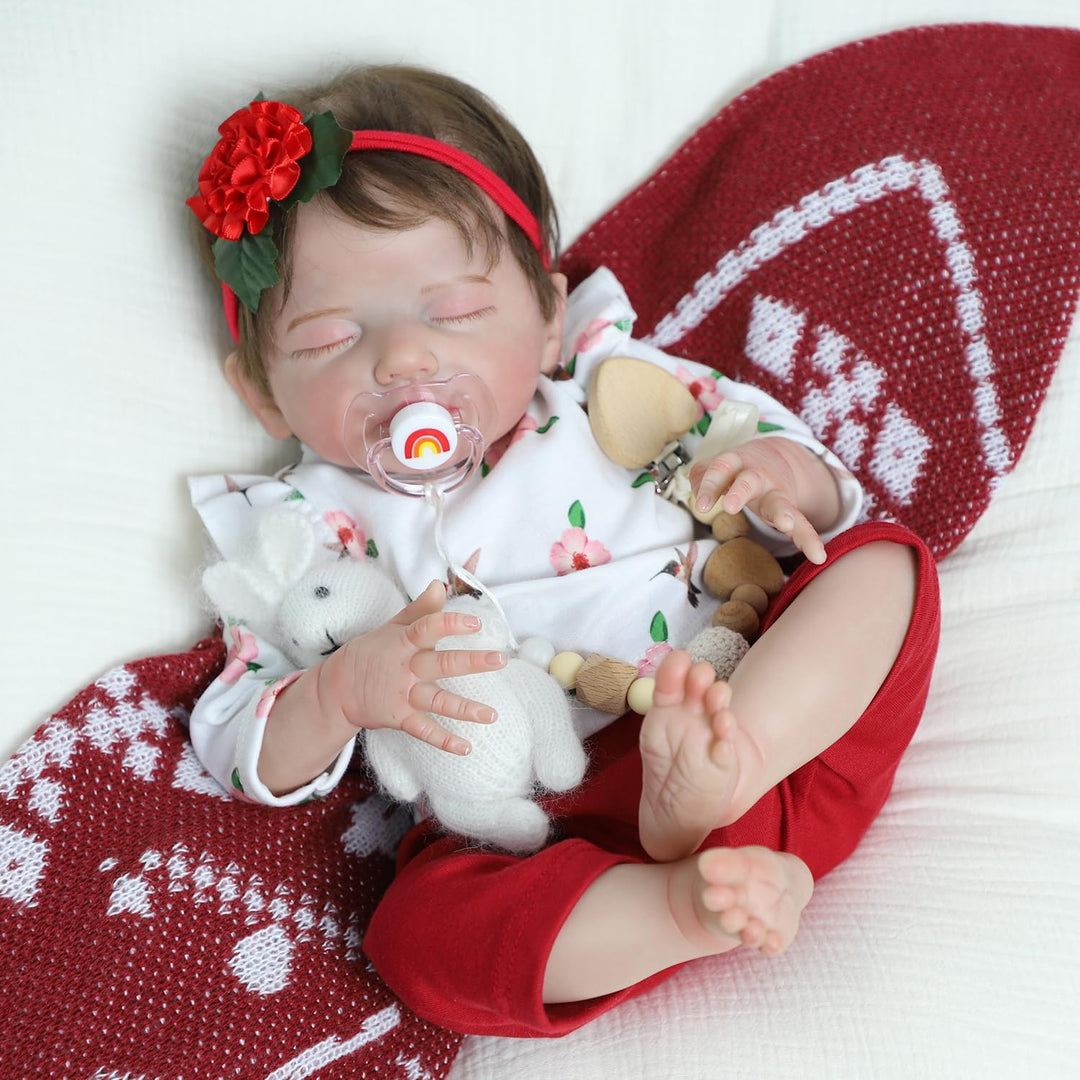SCOM Muñeca realista de bebé Reborn de 20 pulgadas, niña dormida re...