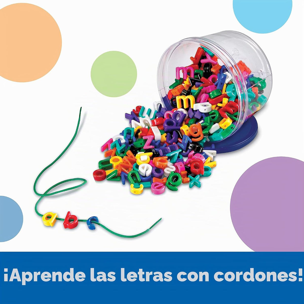 Learning Resources Letras del alfabeto con cordones en minúsculas