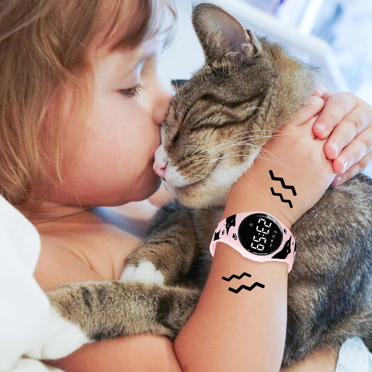 Relojes para niños y niñas, reloj deportivo digital con contador de pasos, podómetro, alarma de vibración, sin aplicación, impermeable, rastreador de fitness, reloj para niños, niñas, adolescentes
