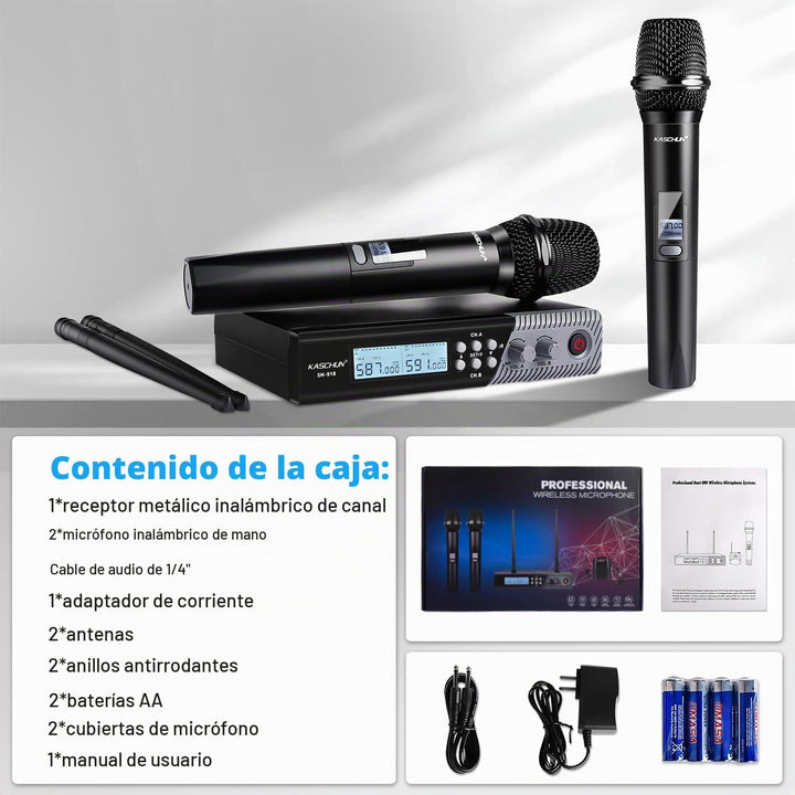 Kaschun Sistema de micrófono inalámbrico, micrófono inalámbrico de...