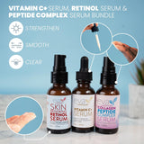 Eva Naturals Trifecta Set de Suero Facial \u2013 Retinol, Vitamina...