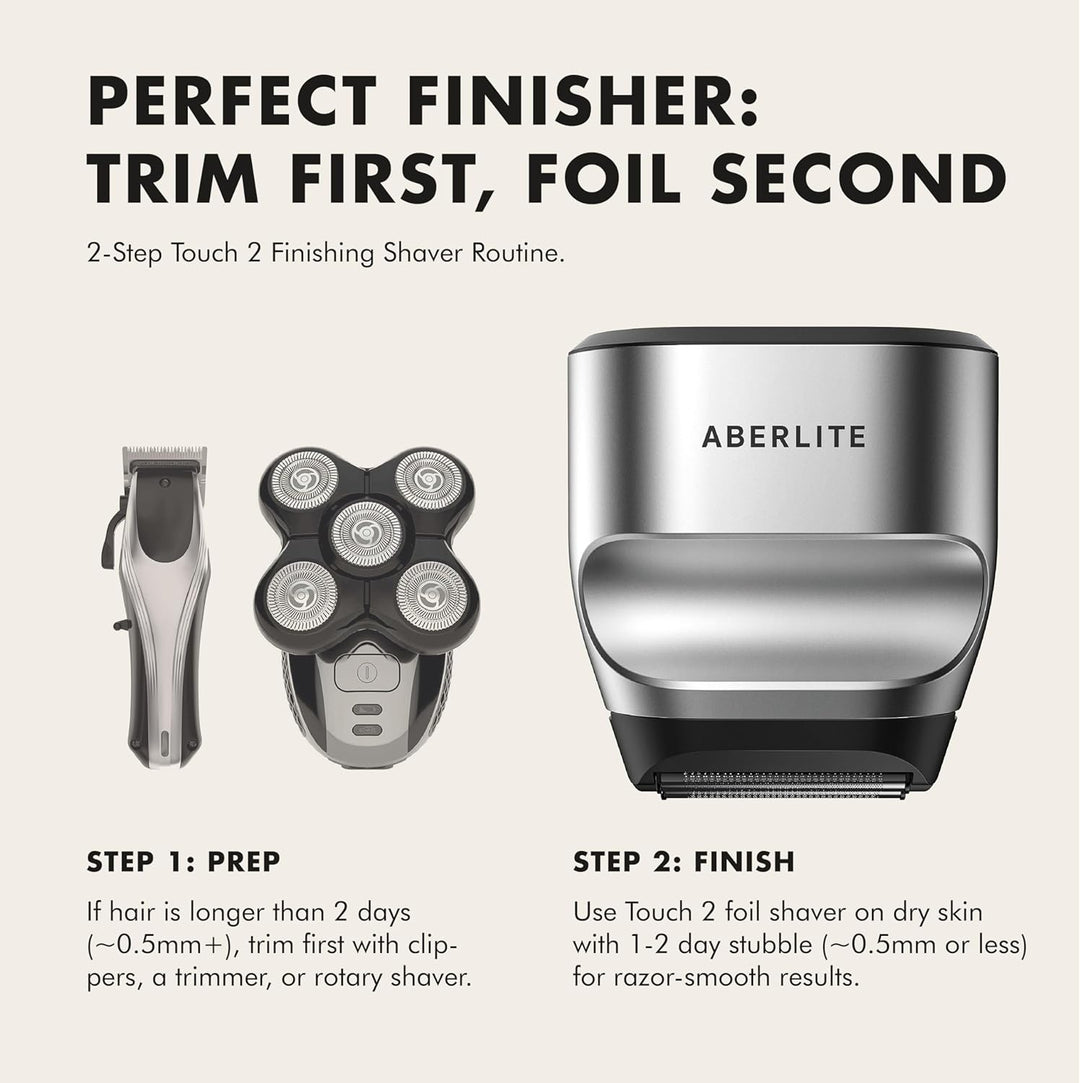 Aberlite Touch 2 - Afeitadora de cabeza de aluminio para hombres ca...
