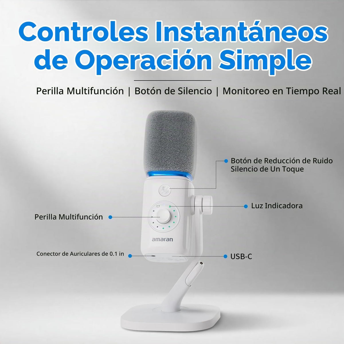 Amaran Kit de soporte de escritorio para micrófono, micrófono inalámbrico