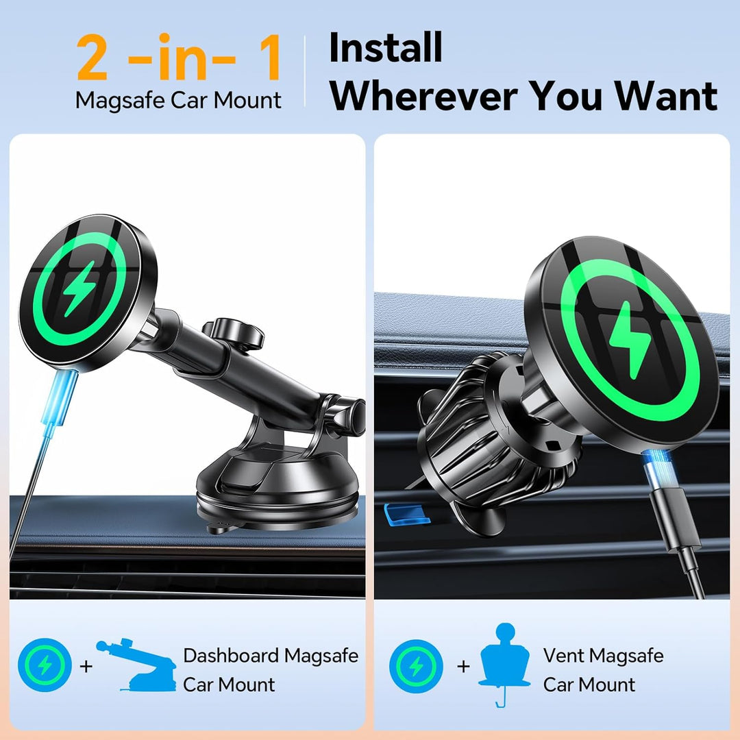 Coolpow para Soporte de Coche con Cargador MagSafeImán