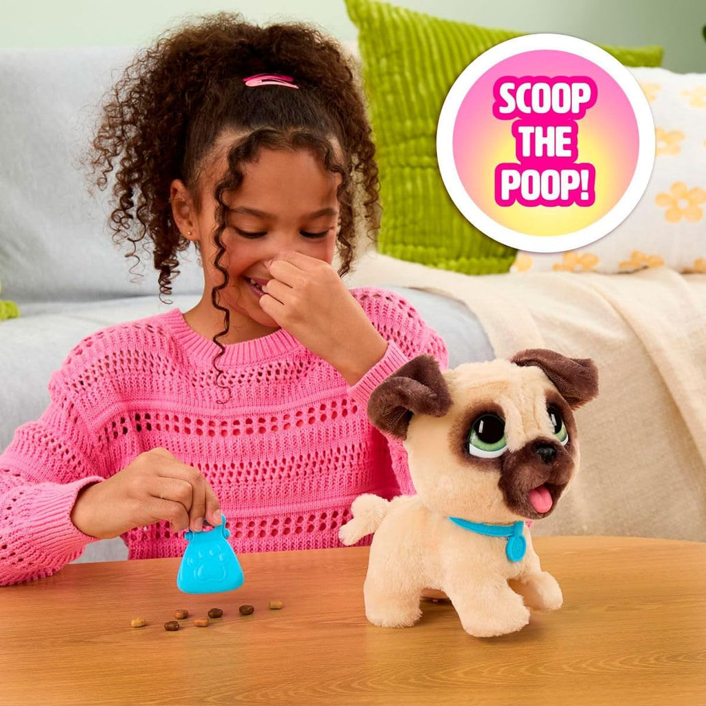 FurReal Poop-a-Lots Pug - Cachorro interactivo de peluche con correa