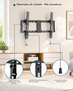 BONTEC Soporte de pared para TV, 37-85 pulgadas, soporta hasta 132 libras