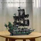 JMBricklayer Flying Dutchman Pirate Ship Building Set para Adults con LED