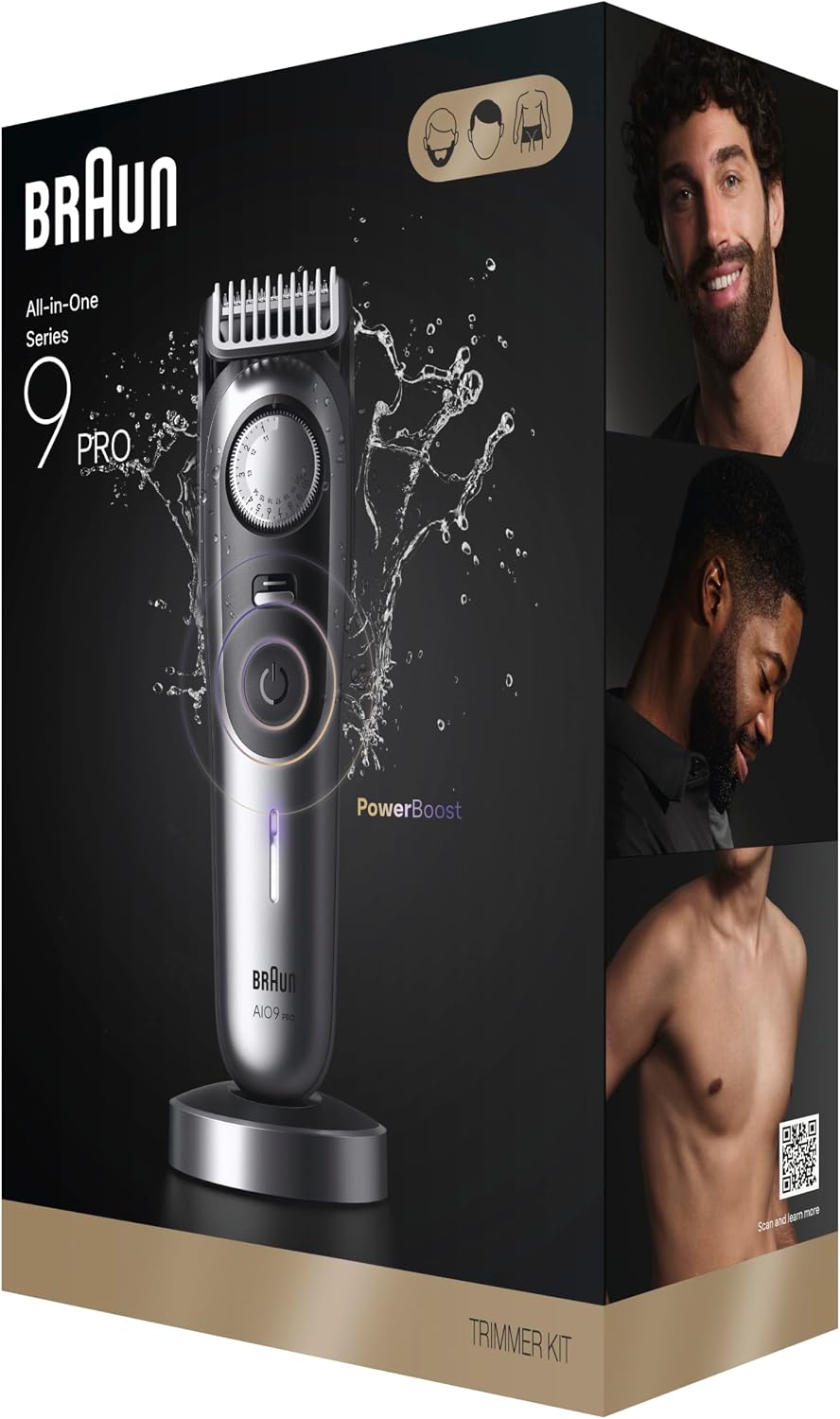 Braun Cortadora eléctrica de barba todo en uno Series 9 PRO para ho...