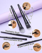 EIGSHOW Juego de 5 brochas de maquillaje diario para base