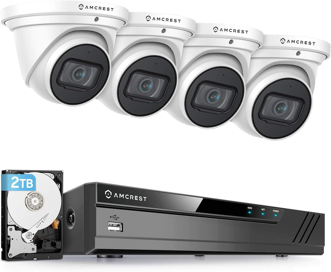 Sistema de Cámara de Seguridad 4K POE Amcrest con NVR PoE 4K de 8 C...