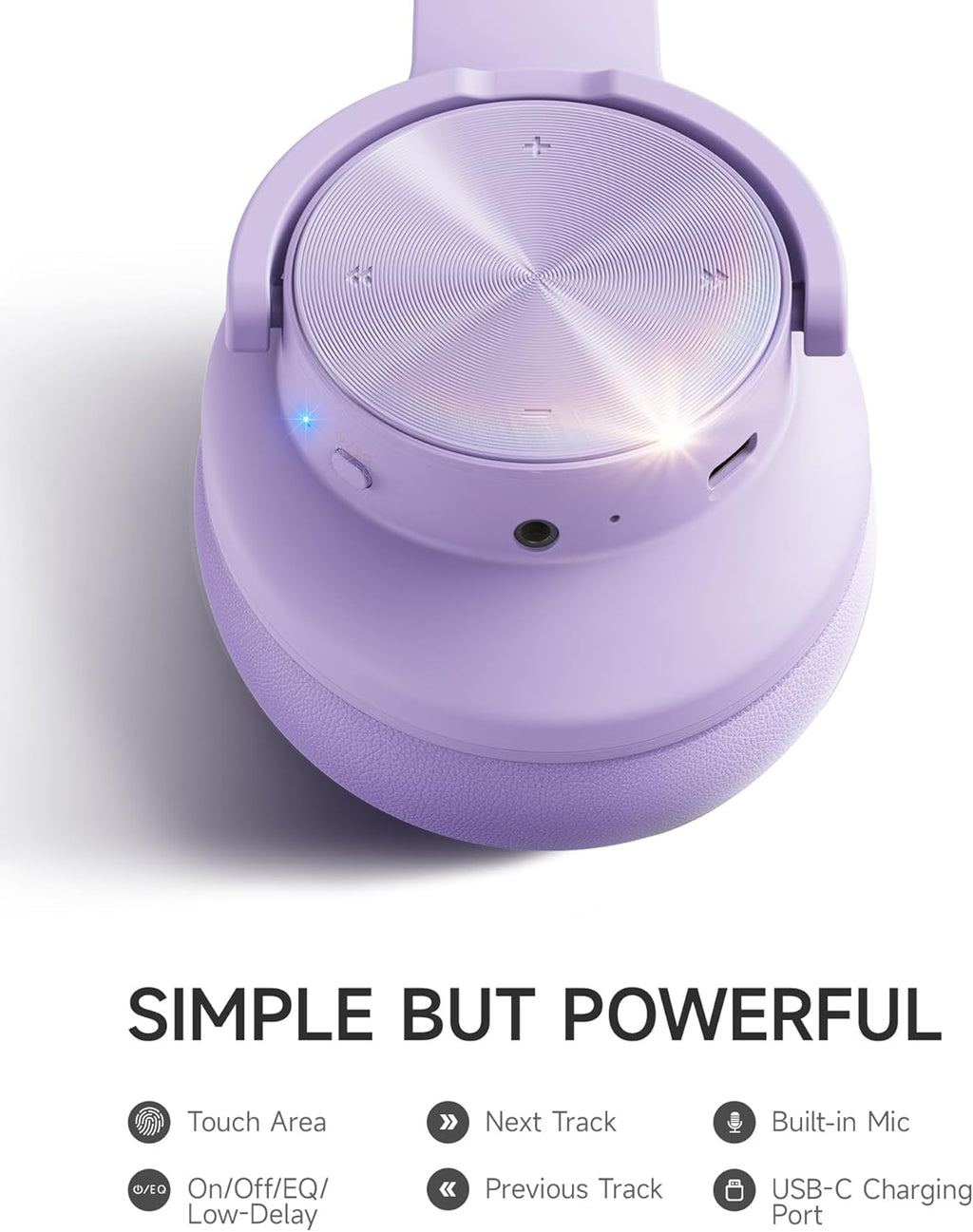 Picun B8 - Auriculares inalámbricos Bluetooth 120H, Púrpura