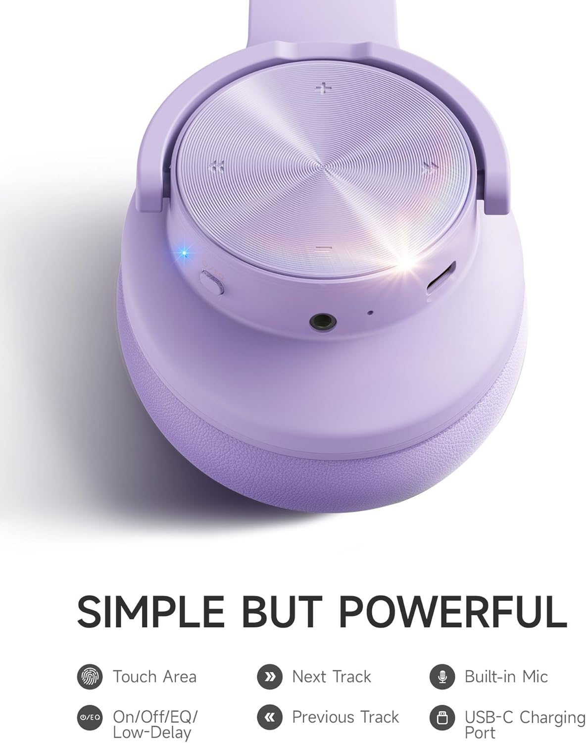 Picun B8 - Auriculares inalámbricos Bluetooth 120H, Púrpura