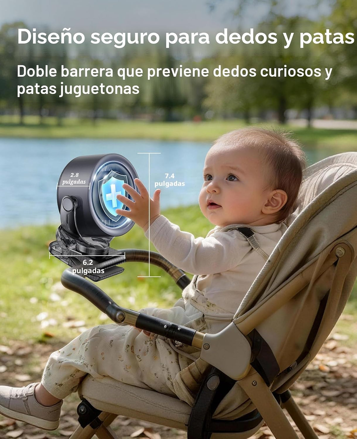 KIMMOO Ventilador portátil recargable de 4000 mAh, control táctil d...