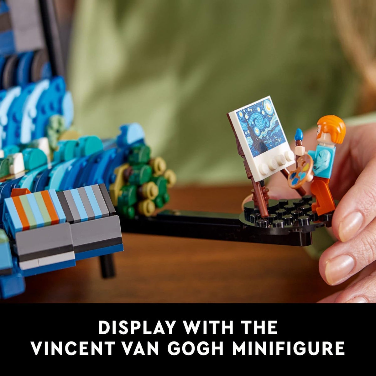 LEGO Ideas Vincent Van Gogh The Starry Night - Juego de construcción para adultos, mayores de 18 años - Decoración artística de pared para el hogar bellamente detallada - Regalo para hombres y mujeres