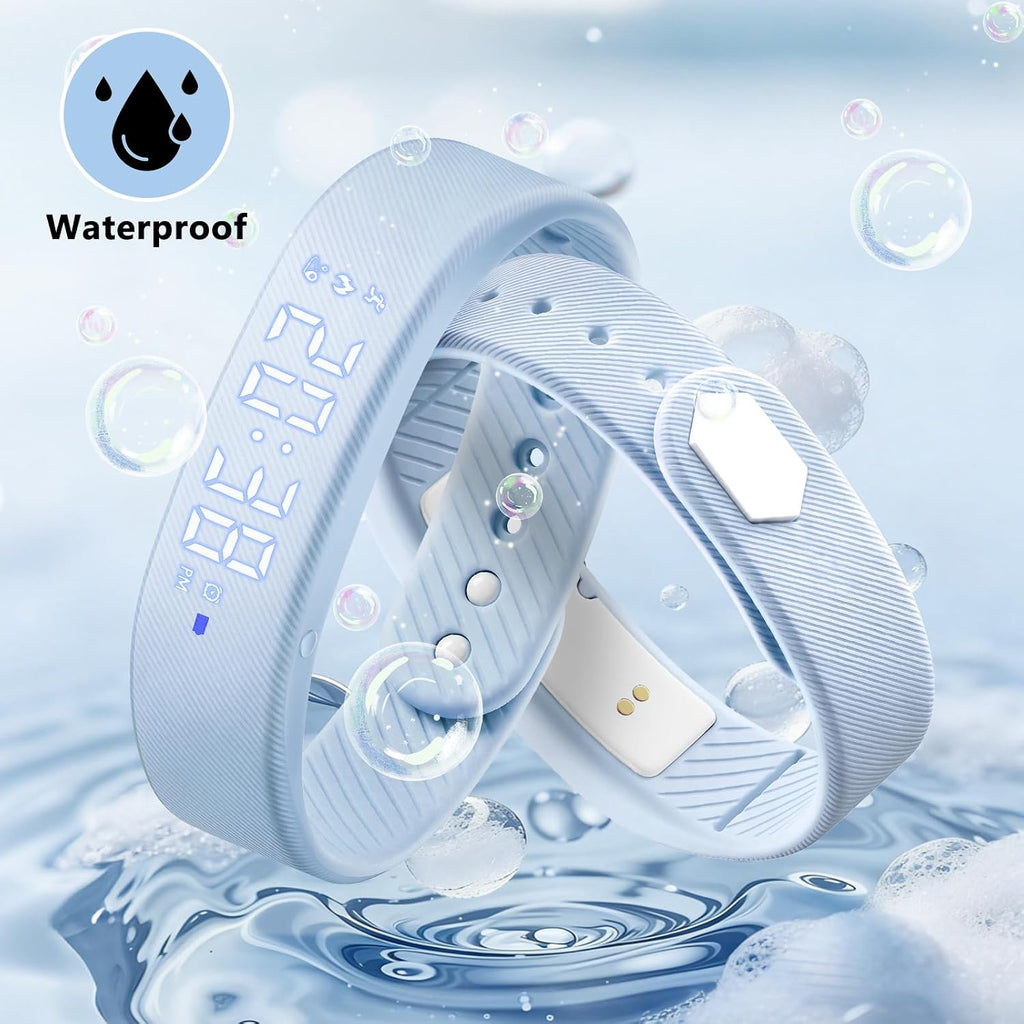 Reloj de seguimiento de actividad física para niños con podómetro, no requiere aplicación, reloj digital deportivo al aire libre para niños y niñas de 5 a 13 años con alarma de vibración