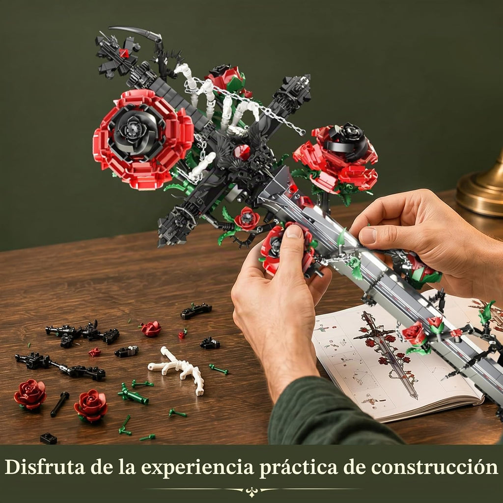 Juego de bloques de construcción de espada gótica para adultos, arte de