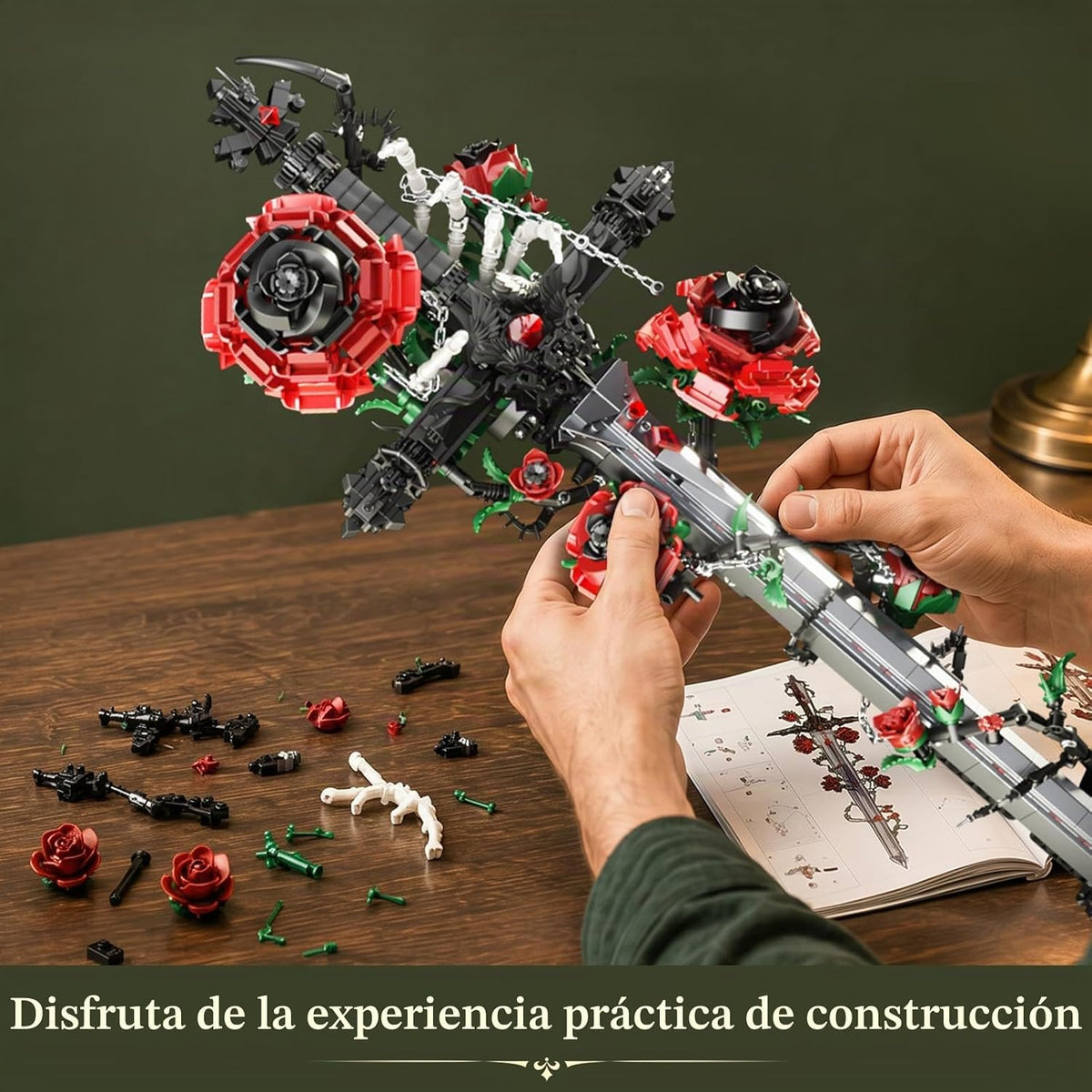 Juego de bloques de construcción de espada gótica para adultos, arte de