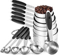 U-Taste Juego de cucharas de tazas medidoras, acero inoxidable 18/8, 12
