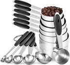 U-Taste Juego de cucharas de tazas medidoras, acero inoxidable 18/8, 12