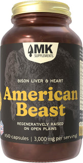 MK Supplements American Beast, Suplemento de Órganos de Bisonte par...