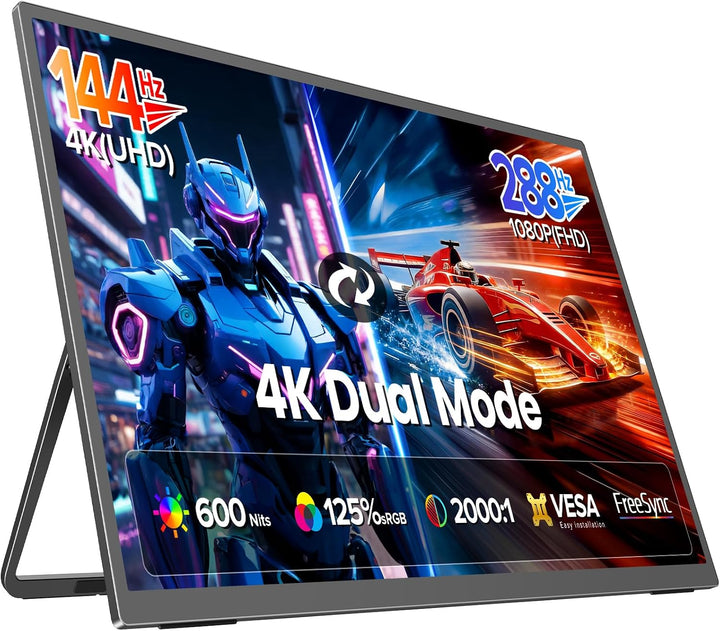 UPERFECT Monitor portátil para juegos de 27", modo dual 4K UHD...