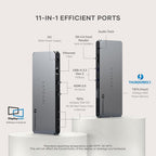Satechi Thunderbolt 4 Docking Station, 2X 4K/60Hz HDMI Displays