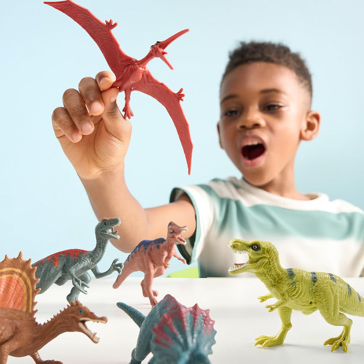 JOYIN Juguetes de dinosaurio con tapete de juego de actividades y j...