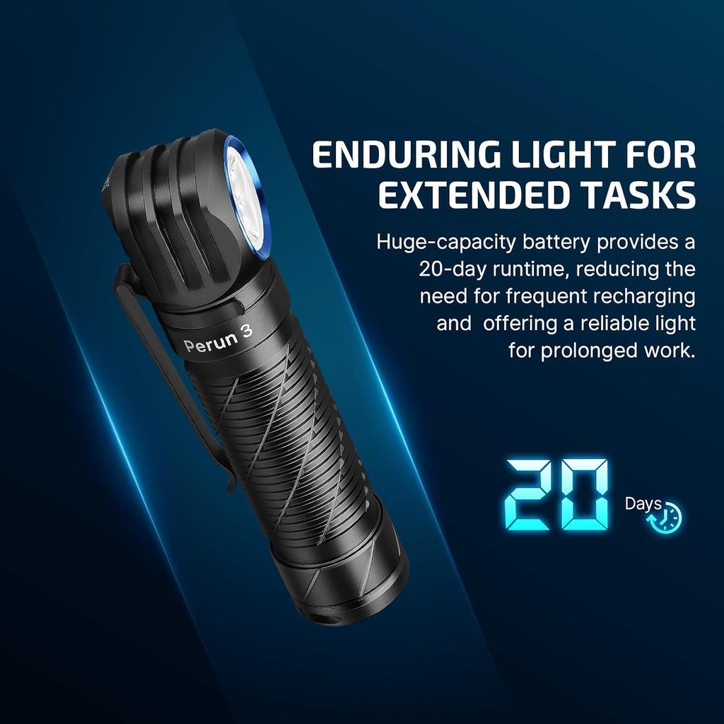 OLIGHT Perun 3 - Linterna frontal recargable, luz roja, impermeable