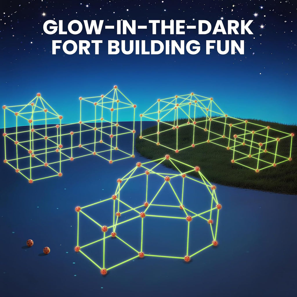 Tiny Land Kit de construcción Glow Fort para niños de 4 a 12 años, juguete