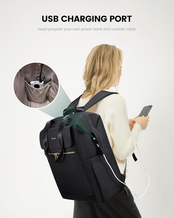 LOVEVOOK Mochila para laptop para mujeres, mochila de trabajo conve...