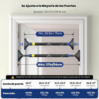 Sportneer Barra de Dominadas para Puerta, Sin Taladro, 29.5-37 in, 440 lb