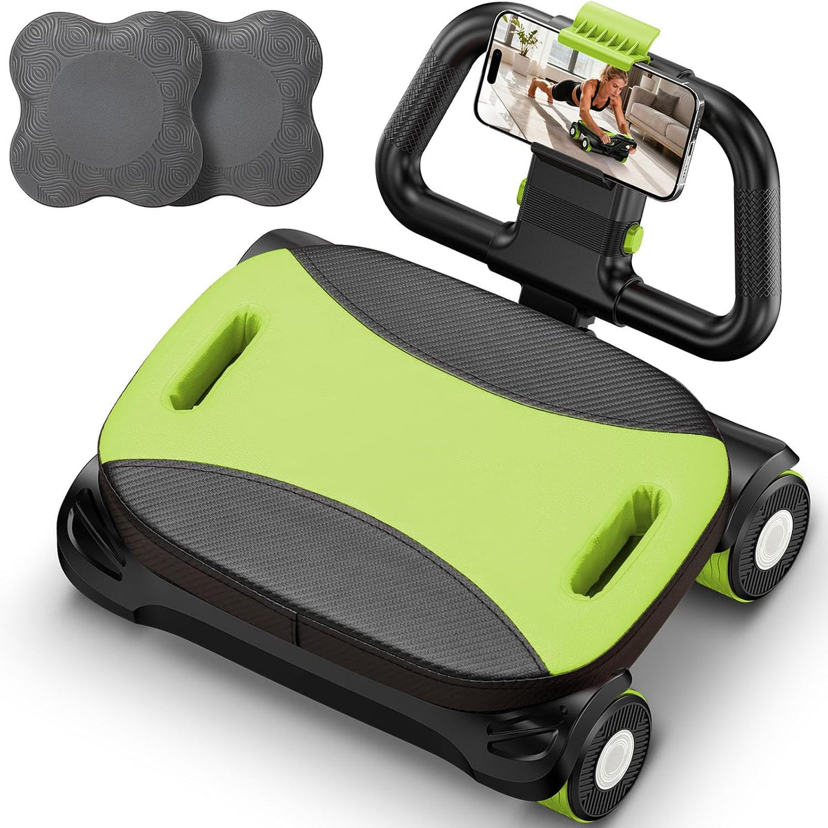FIAMERMOR 2025 AB Rueda de rodillo – 4 ruedas soporte de codo rueda abdominal rebote automático abdominal quema grasa pérdida de peso equipo de entrenamiento núcleo hogar/gimnasio
