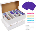 Caja de almacenamiento de 5 filas – Monster Box con capacidad para 3950 tarjetas para organización, adecuada para deportes y tarjetas coleccionables (paquete de 2 – grande)