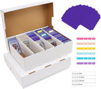 Caja de almacenamiento de 5 filas – Monster Box con capacidad para 3950 tarjetas para organización, adecuada para deportes y tarjetas coleccionables (paquete de 2 – grande)