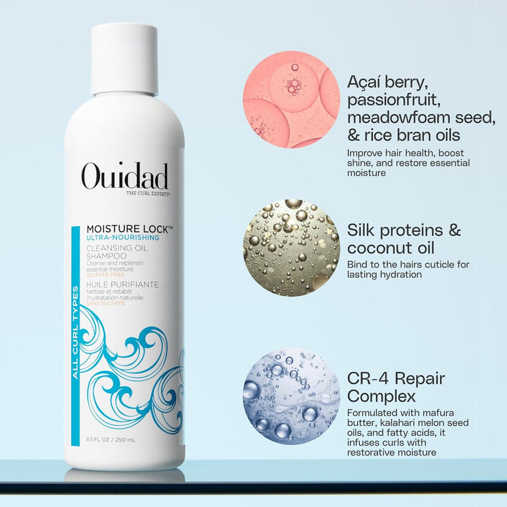 Ouidad Curl Detox Trio - Champú aclarador, champú de aceite limpiad...