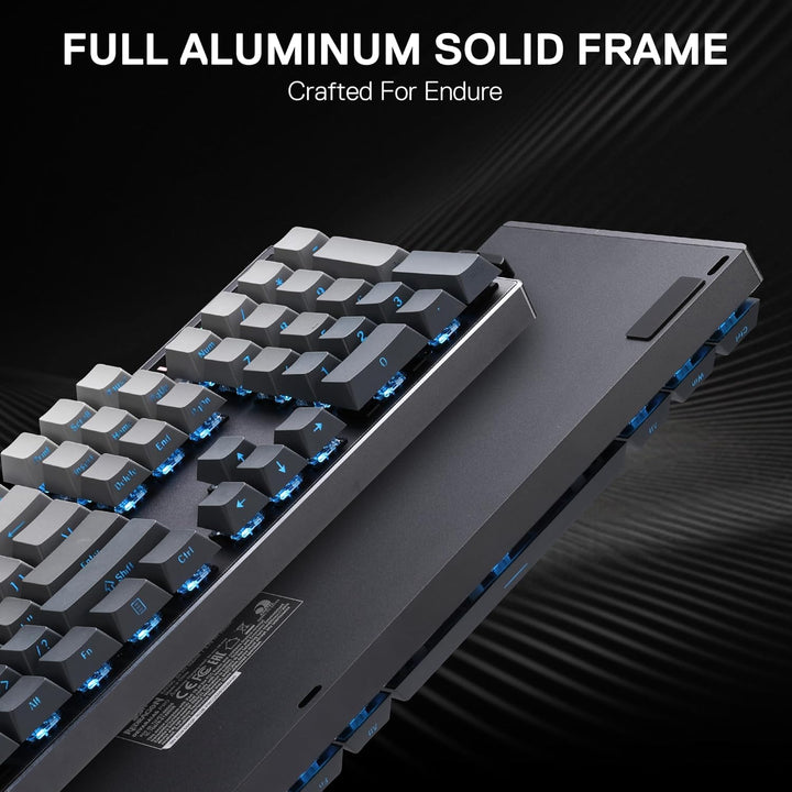 Redragon K556 PRO 104 Keys Wireless RGB Gaming Keyboard, Tri-Mode A...