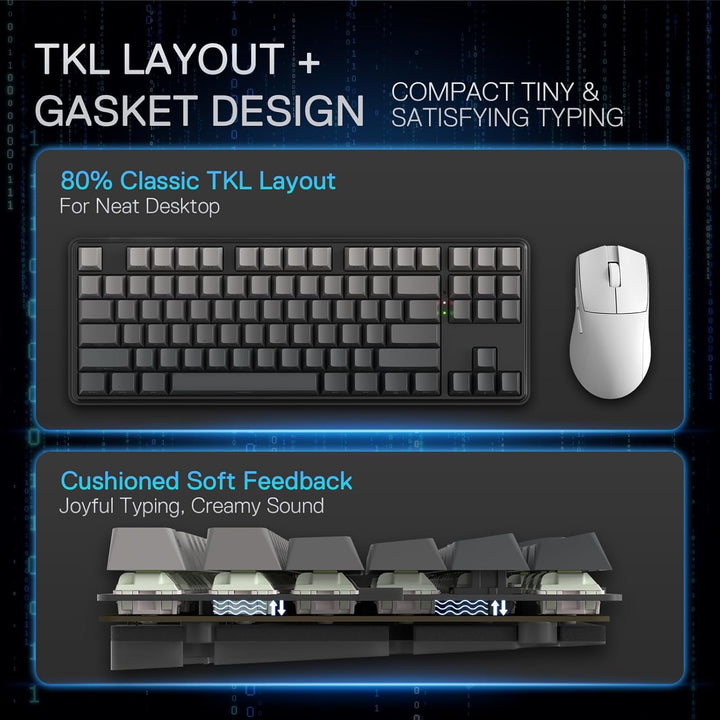 Teclado Gaming RGB Redragon K707 PRO GB 80% Gasket, Teclado Mecánic...
