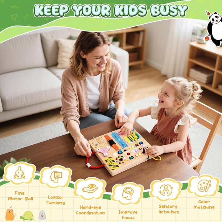 MoKo Busy Board Montessori Juguetes para niños de más de 3