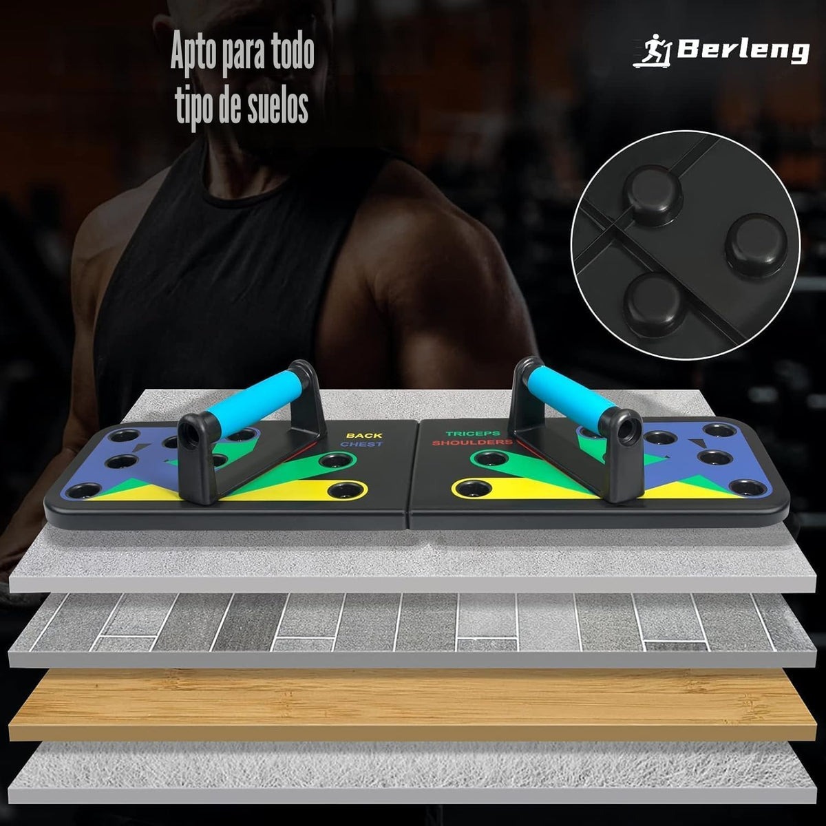 Tabla de Flexiones, Tabla de Flexiones Plegable para Hombre, Barra de Flexiones Portátil 30 en 1