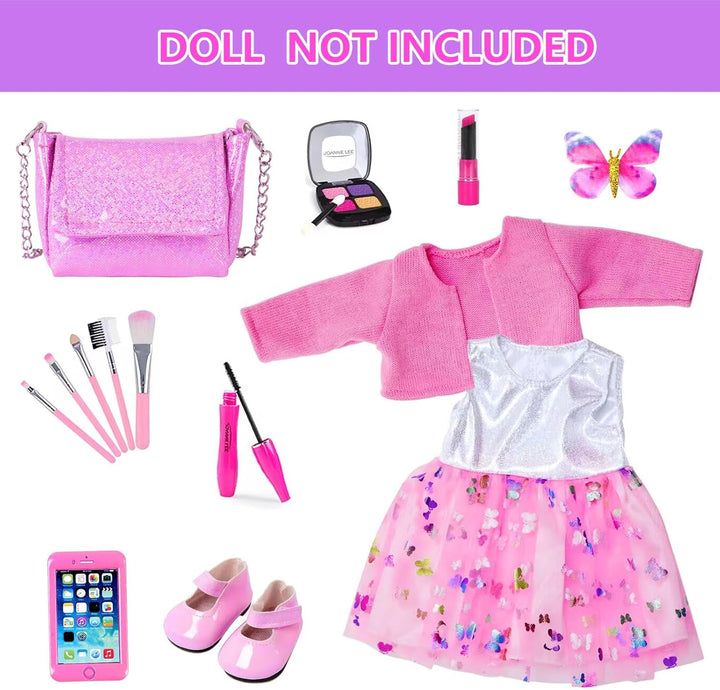 Accesorios de maquillaje y ropa para muñecas americanas de 18 pulga...