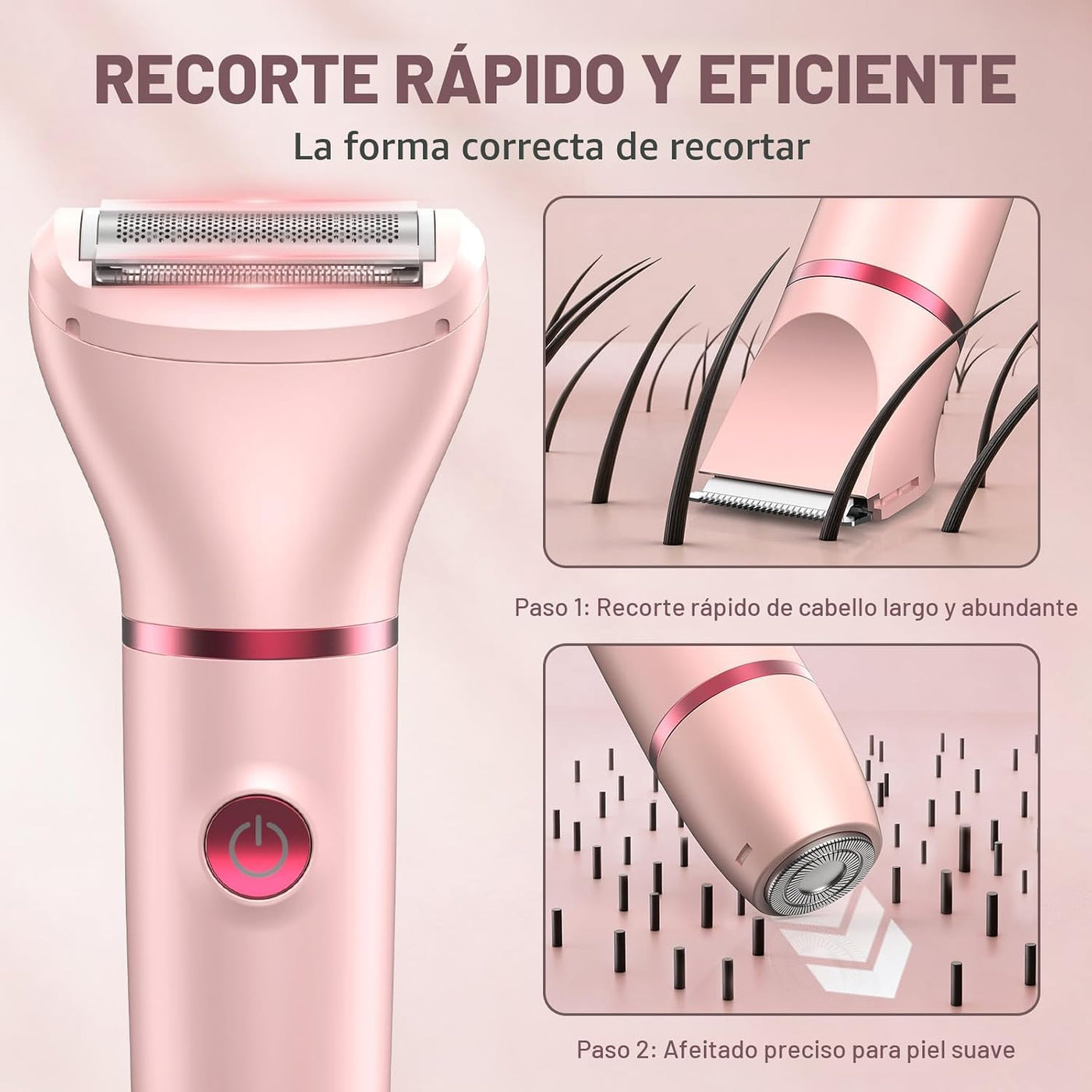 Crolanli Recortadora de bikini para mujer, maquinilla de afeitar el...