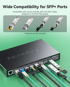 Conmutador 8 Puertos 10G SFP+ Layer 3 Administrado, Conmutador de Fibra para Red Empresarial