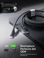 LISEN Cargador magnético para MacBook de 140 W, 3 cables para MacBook Pro