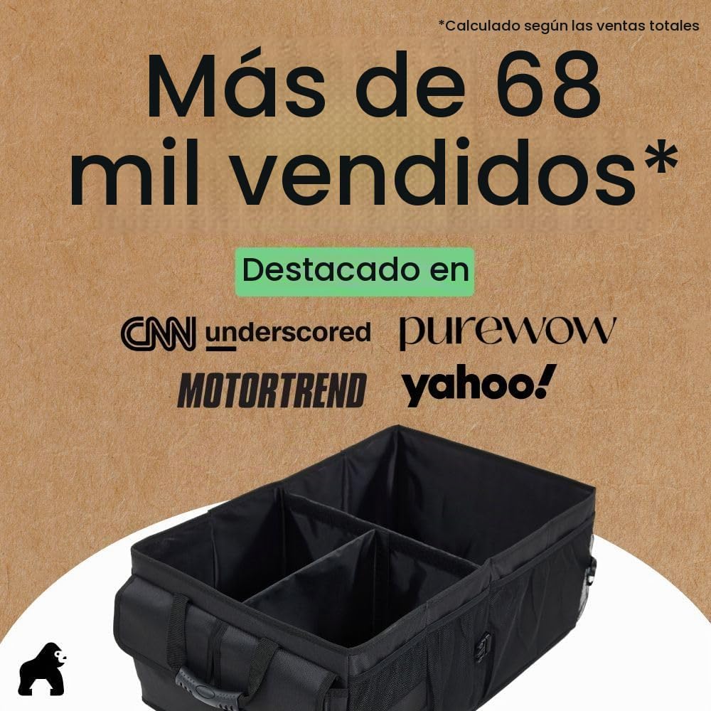 GORILLA GRIP - Organizador de maletero para SUV y automóviles