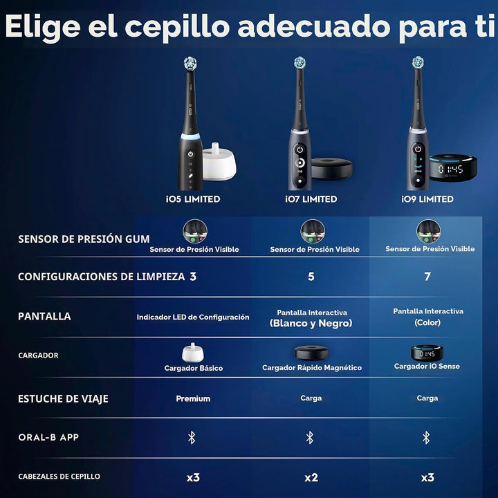 Oral-B iO Series 9 Cepillo de dientes eléctrico con 3 cabezales de...